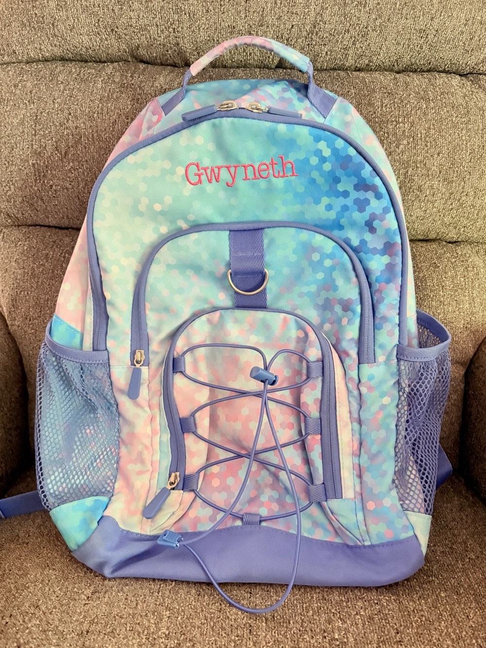💜 Pottery Barn Teen Gear Up Backpack Size Large in Confetti Pattern 💜